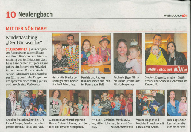 Kindermaskenball 2020